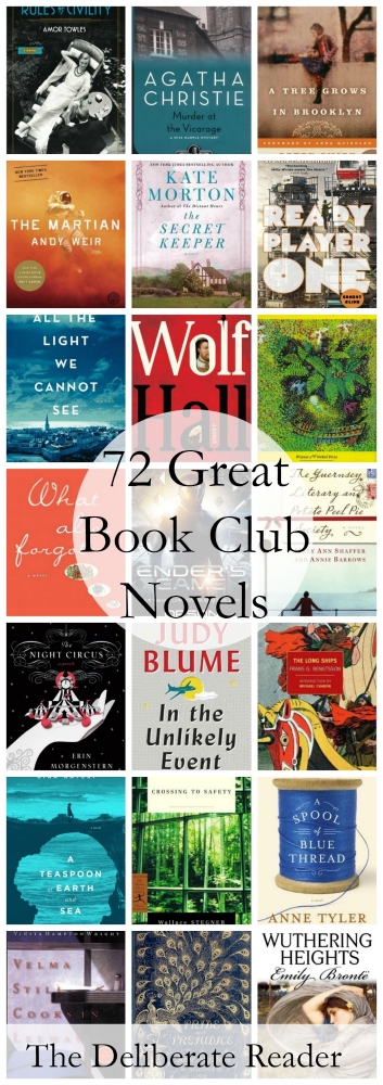 72 Great Novels Suitable For Book Clubs